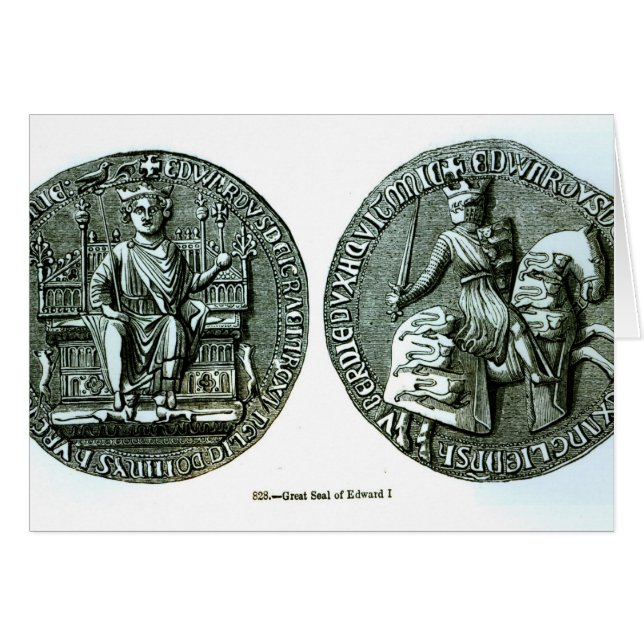 De grote zegel van Edward I (Voorkant Horizontaal)