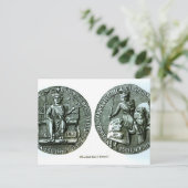 De grote zegel van Edward I Briefkaart (Staand voorkant)