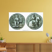 De grote zegel van Edward I Canvas Afdruk (Insitu (Woonkamer))