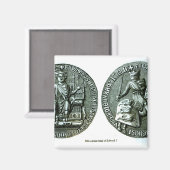 De grote zegel van Edward I Magneet (Voorkant / Achterkant)