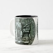 De grote zegel van Edward I Tweekleurige Koffiemok (Voorkant links)