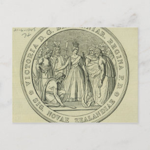 De grote zegel van Nieuw-Zeeland Briefkaart