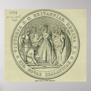 De grote zegel van Nieuw-Zeeland Poster