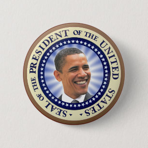 De grote zegel van Obama Magnet Ronde Button 5,7 Cm