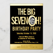 De Grote Zeven 0u. 70e geboortedag foto Folie Uitnodiging (Voorkant)