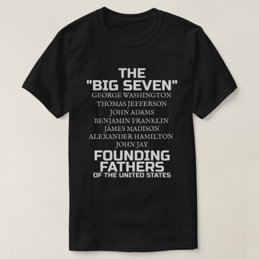 De Grote Zeven Oprichters T-shirt (Design voorkant)