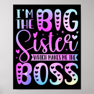 De Grote Zus Die De Baas Grappige Broer of Zus Maa Poster
