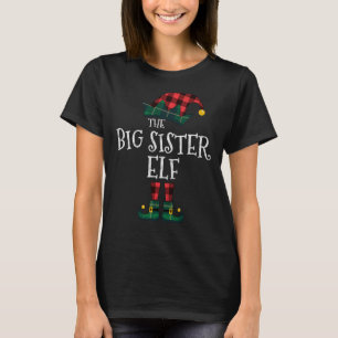 De grote zus elf bijpassende familie groep Kerstmi T-shirt