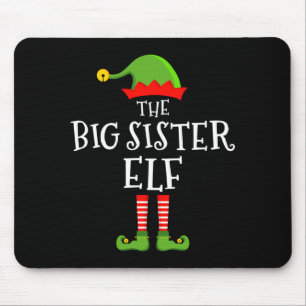 De grote zus elf grappig kerst matchende familie muismat