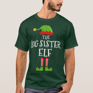 De grote zus grappig kerst bijpassende familie loo t-shirt
