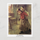 De grote zuster van Fritz Von Uhde Briefkaart (Voorkant)