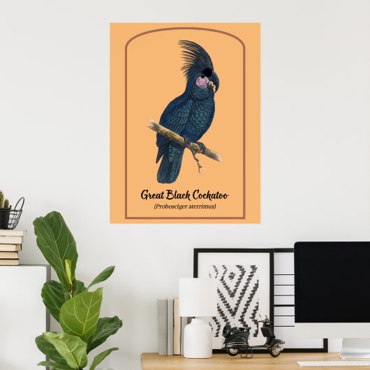 De grote zwarte kaketoe poster (Thuiskantoor)