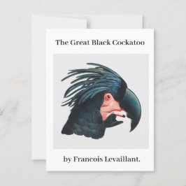 De grote zwarte kaketoe van Francois Levaillant. Briefkaart