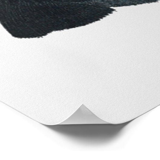 De grote zwarte kaketoe van Francois Levaillant. Poster (Hoek)