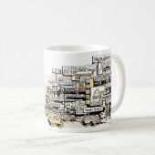 De grotere voorstedelijke strook koffiemok (Voorkant rechts)