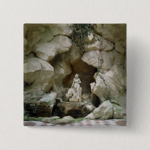 De Grotto van de Laiterie de la Reine Vierkante Button 5,1 Cm