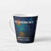 De grotwolken latte mok (Linkerhoek)
