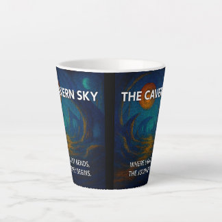 De grotwolken latte mok