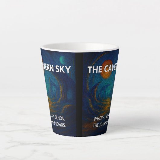 De grotwolken latte mok (Voorkant)
