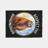 De Groundhog Day Respecteer De Groundhog Fleece Deken (Voorkant (Horizontaal))