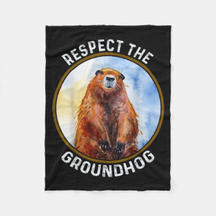 De Groundhog Day Respecteer De Groundhog Fleece Deken