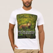 De Groundhog in Groundhog Day t-shirt houden (Voorkant)