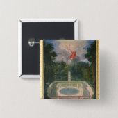 De Groven van Versailles met Mars Vierkante Button 5,1 Cm (Voorkant /achterkant)