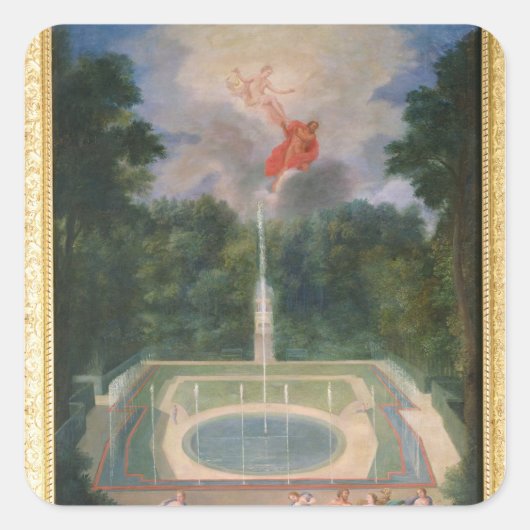 De Groven van Versailles met Mars Vierkante Sticker (Voorkant)