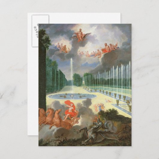 De Groven van Versailles. Uitzicht van Drakenpool Briefkaart (Voorkant / Achterkant)