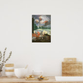 De Groven van Versailles. Uitzicht van Drakenpool Poster (Keuken)