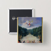 De Groven van Versailles Vierkante Button 5,1 Cm (Voorkant /achterkant)