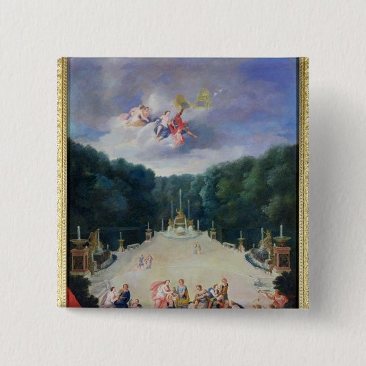 De Groven van Versailles Vierkante Button 5,1 Cm (Voorkant)
