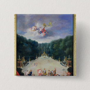 De Groven van Versailles Vierkante Button 5,1 Cm