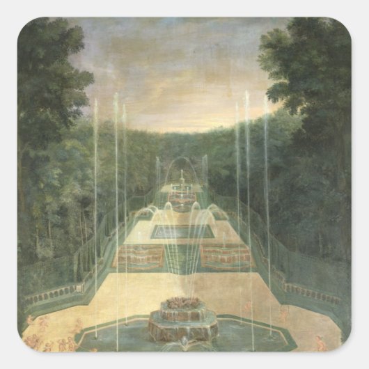 De Groven van Versailles Vierkante Sticker (Voorkant)