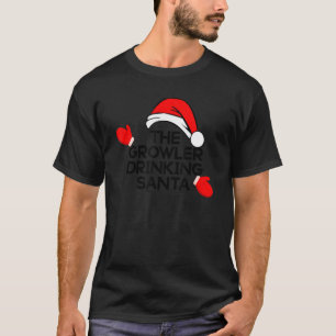 De Growler Drink Kerstmis met de kerstman T-shirt