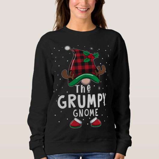 De grumpy Gnome Matching Family Kerstmis Pajama Trui (Voorkant)