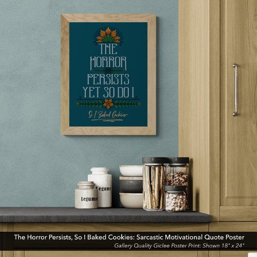 De gruwel houdt aan, dus ik bakte sarcastische koe poster