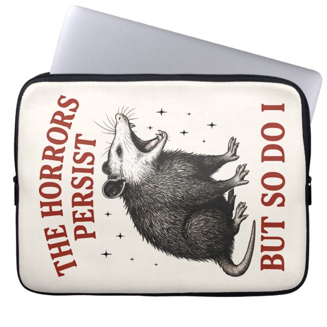 De gruwelen duren voort, maar ik ook laptop sleeve (Voorkant)