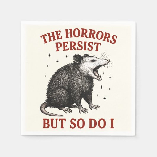 De gruwelen duren voort, maar ik ook servet (Voorkant)