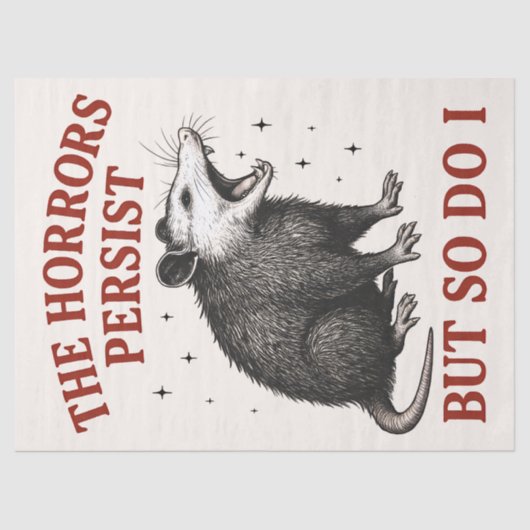 De gruwelen duren voort, maar ik ook tissuepapier (Voorkant)