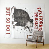 De gruwelen duren voort, maar ik ook wandkleed (In Situ (horizontaal))