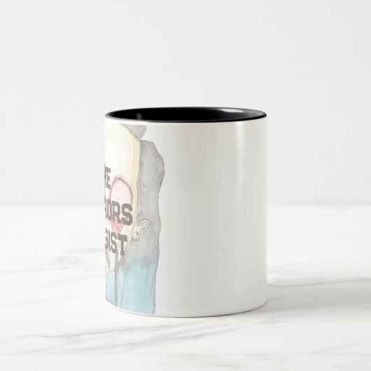 De gruwelen duren voort tweekleurige koffiemok (Center)