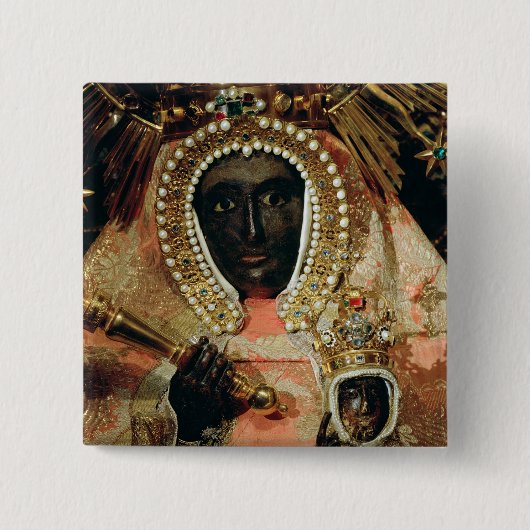 De Guadalupe Madonna Vierkante Button 5,1 Cm (Voorkant)