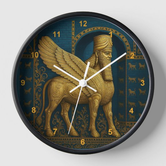 De Guardian Lamassu Wandklok (Voorkant)