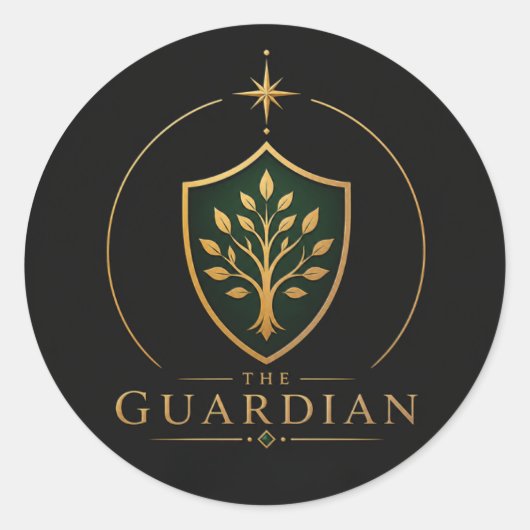 De Guardian Taurus Archetype Ronde Sticker (Voorkant)