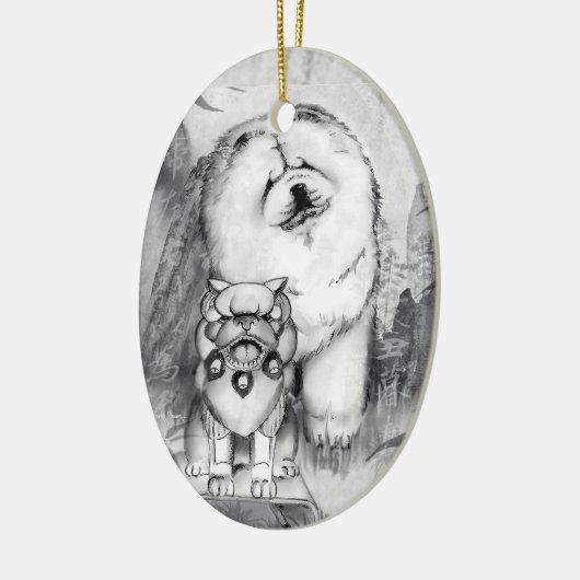 DE GUARDIANS Chow en Foo Dog Ornament (Links)