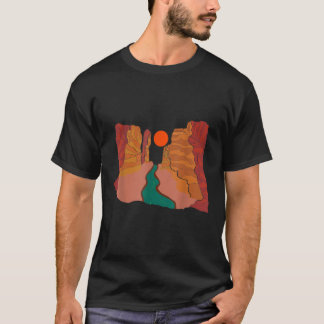 De Guardians Desert Sunset Rafting Kayaking Gra T-shirt