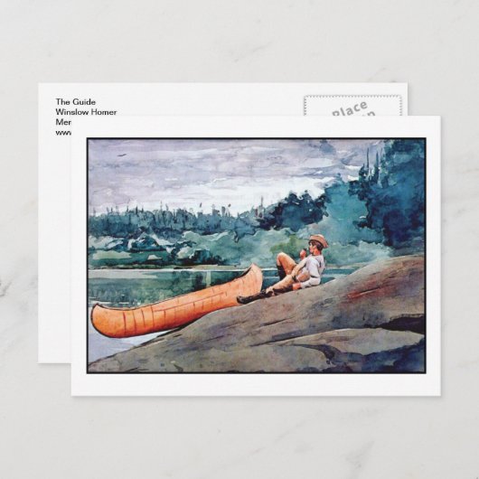De Guide via Winslow Homer Fine Art Waterverf Briefkaart (Voorkant / Achterkant)