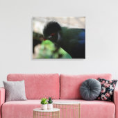 DE GUINEA TURACO INGEPAKTE CANVAS PRINT (Insitu (Woonkamer))