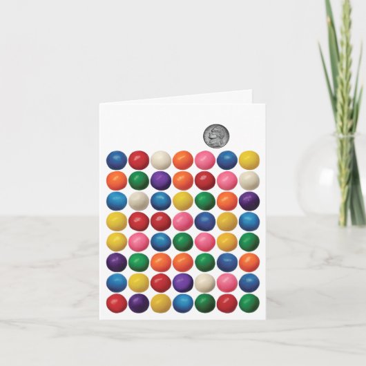 De gumballmachine feestdagen kaart (Voorkant)